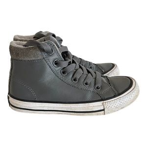 Converse - Hi Leather Thunder Black Sneakers -‎ Youth 1 - 658071C